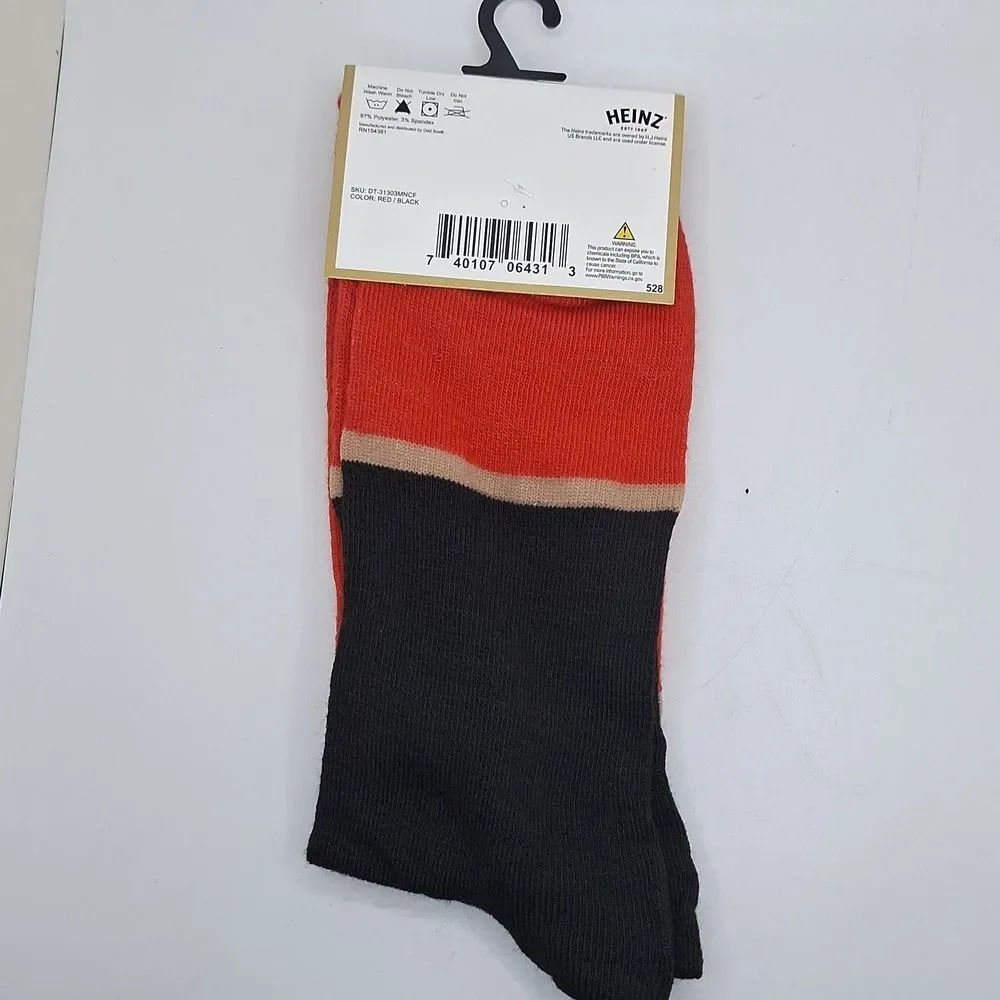 Heinz ketchup socks crew style 1 pair
